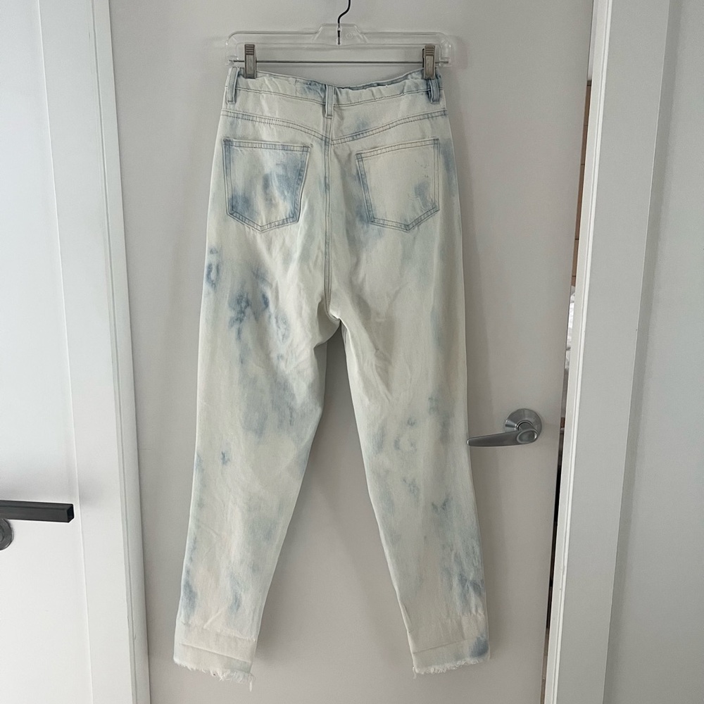 Upcycled β¨ Missguided | High Rise Distressed Boyfriend Jeans | Size 4 - Picture 3 of 4